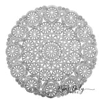 Stunning 12" silver medallion doilies perfect for charger placemat
