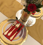 Low priced 12" gold metallic charger placemats