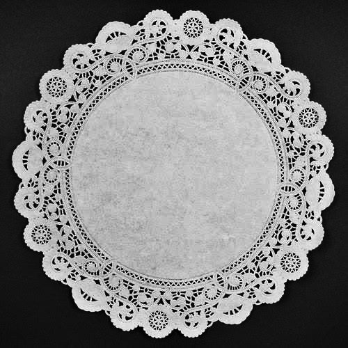 NORMANDY White Paper Doilies  4", 6", 8", 10", 12", 14", 16" Round Chargers, Placemats