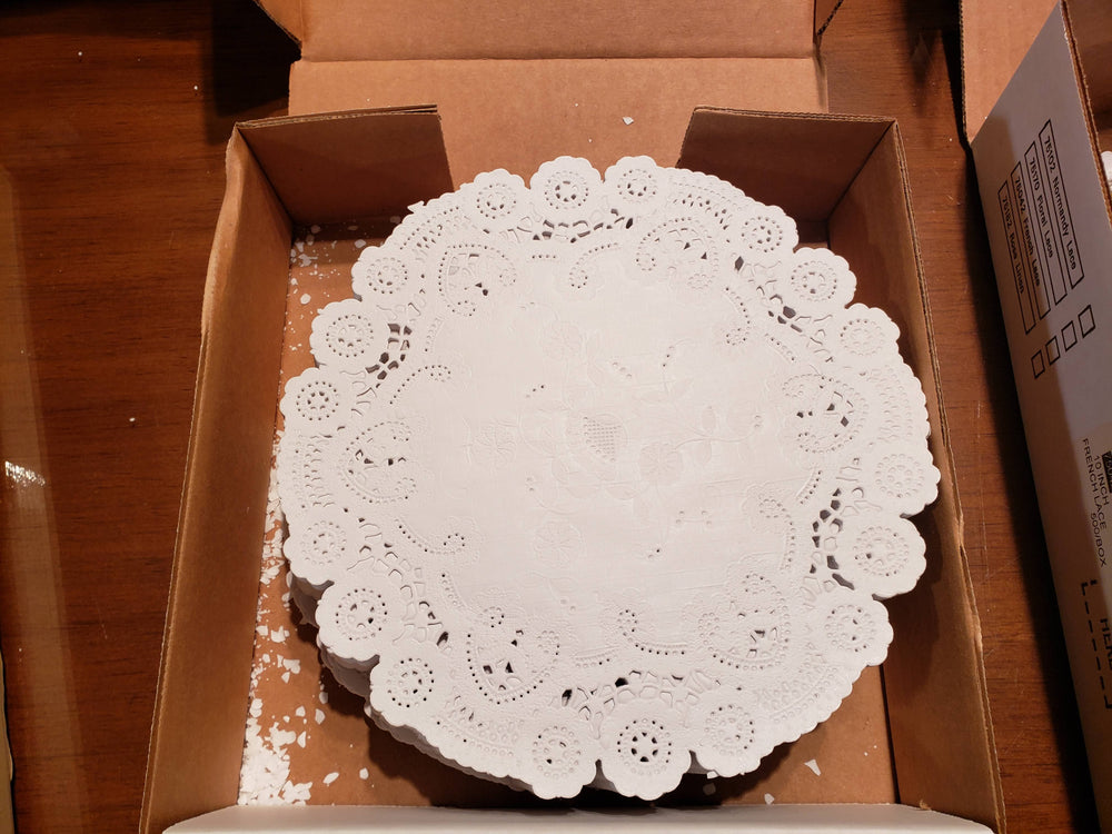 100 Pcs | 10 Round White Lace Paper Doilies, Food Grade Paper | by Tableclothsfactory