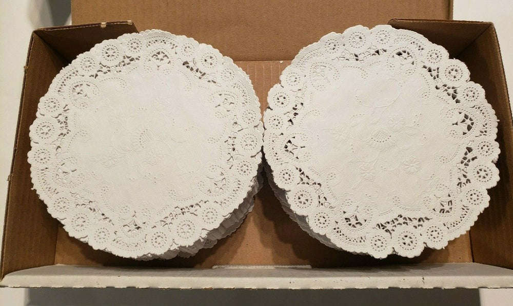 WHITE French Lace Doilies