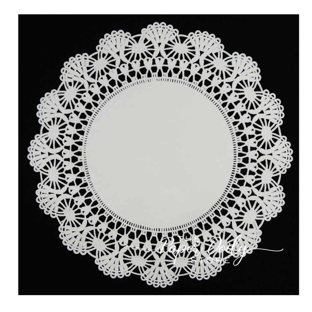 20 Embossed French Lace Paper Doilies, 4-8 Inches White Paper Doilies 