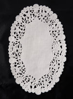 OVAL 6" x 9" White Paper Doilies
