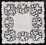 20 Embossed French Lace Paper Doilies, 4-8 Inches White Paper Doilies 