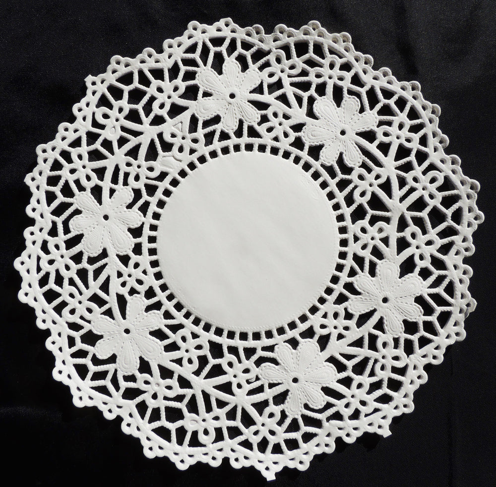 SafePro 4LD 4-Inch White Round Lace Paper Doilies, 1000/CS