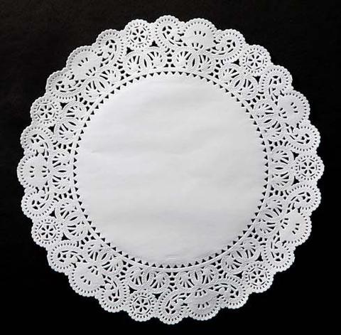 25 white square paper doilies – fort & field